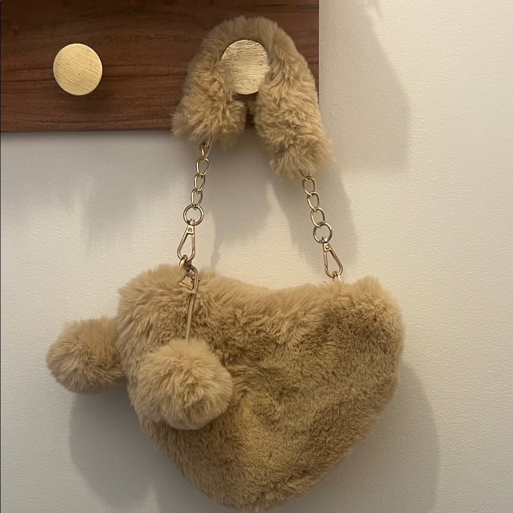 Dolls Kill Tan Furry Shoulder Bag